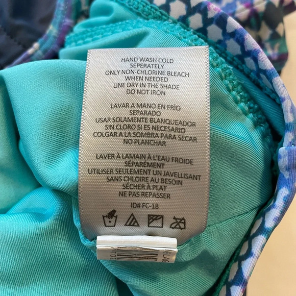 Free Country Multicolored Swim Skort With Cinch Sides Size XL (16) - Picture 8 of 10